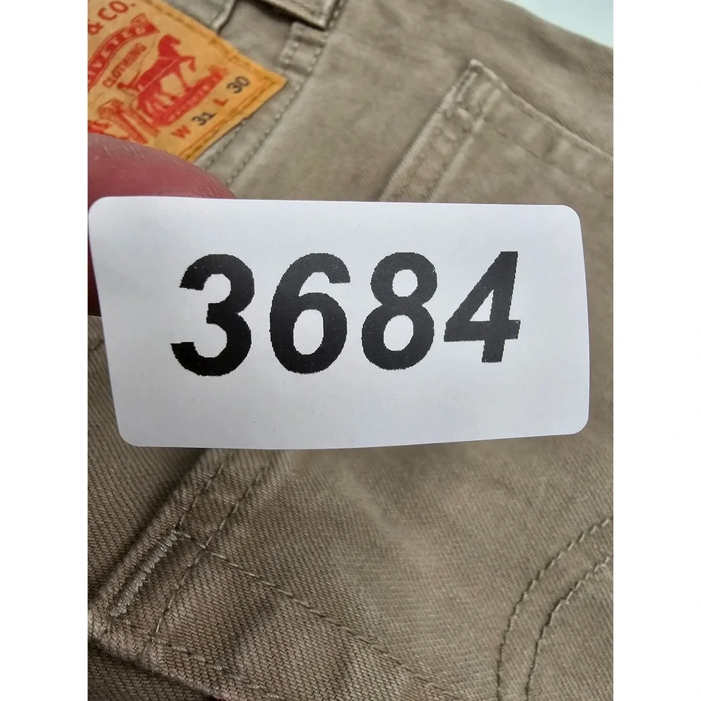 Levi's Mens 511 Slim Jeans Tan Cotton Blend Stretch Size 31x30
